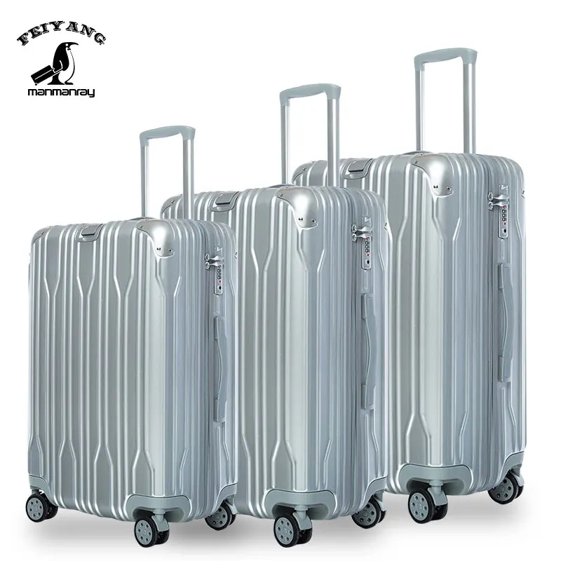 

Hot sale trolley luggage bag hard suitcase on wheels plastic luggage sets