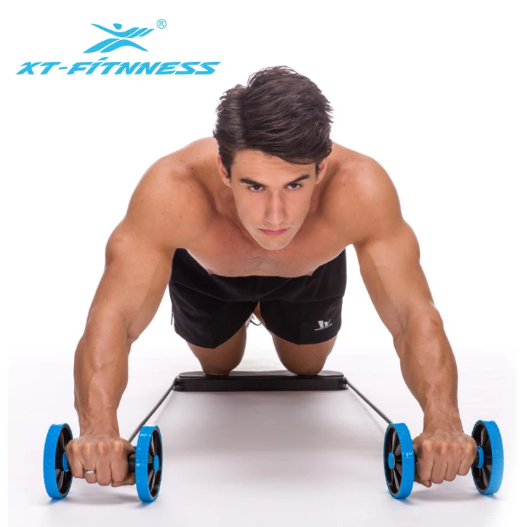 

Fitness equipment home abs roller wheel abdominal roller wheel set, Green,blue
