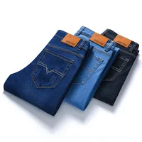 

Men's Jeans Stretch Blue Denim Business pants for men