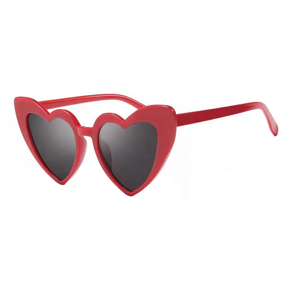 sunglasses adult Fashion lady peach sun glasses heart shape Plastic women Sunglasses