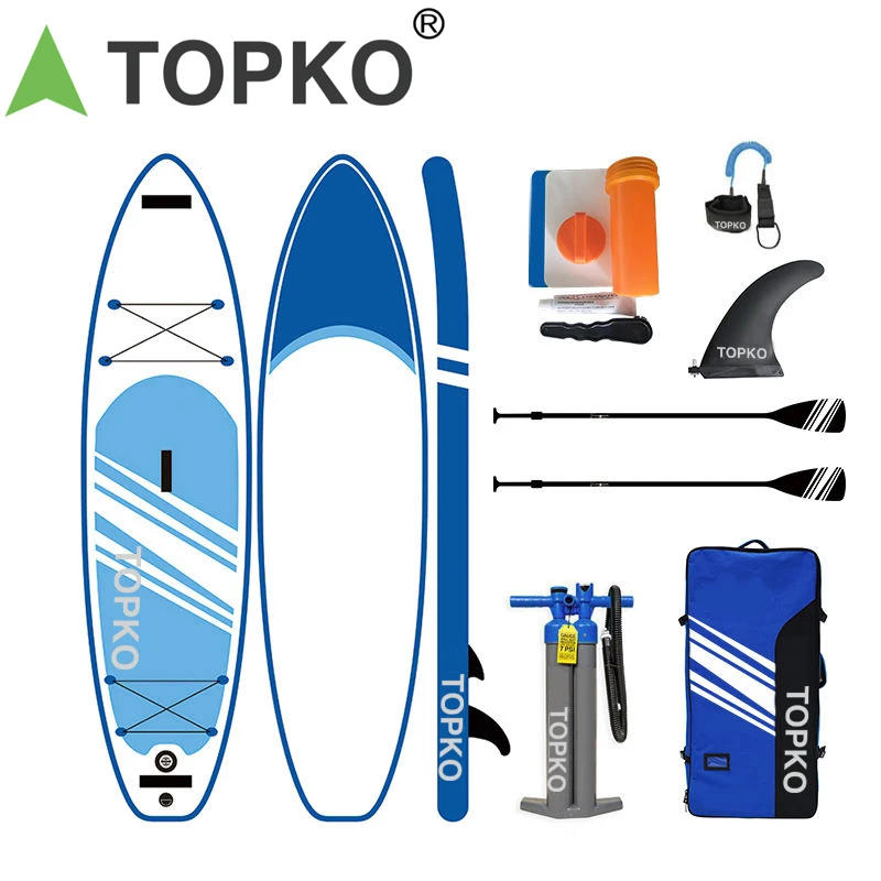 

TOPKO cheap inflatable surfboard sup paddle board wholesale stand up soft top air inflate sup paddle board with fins, Customized color