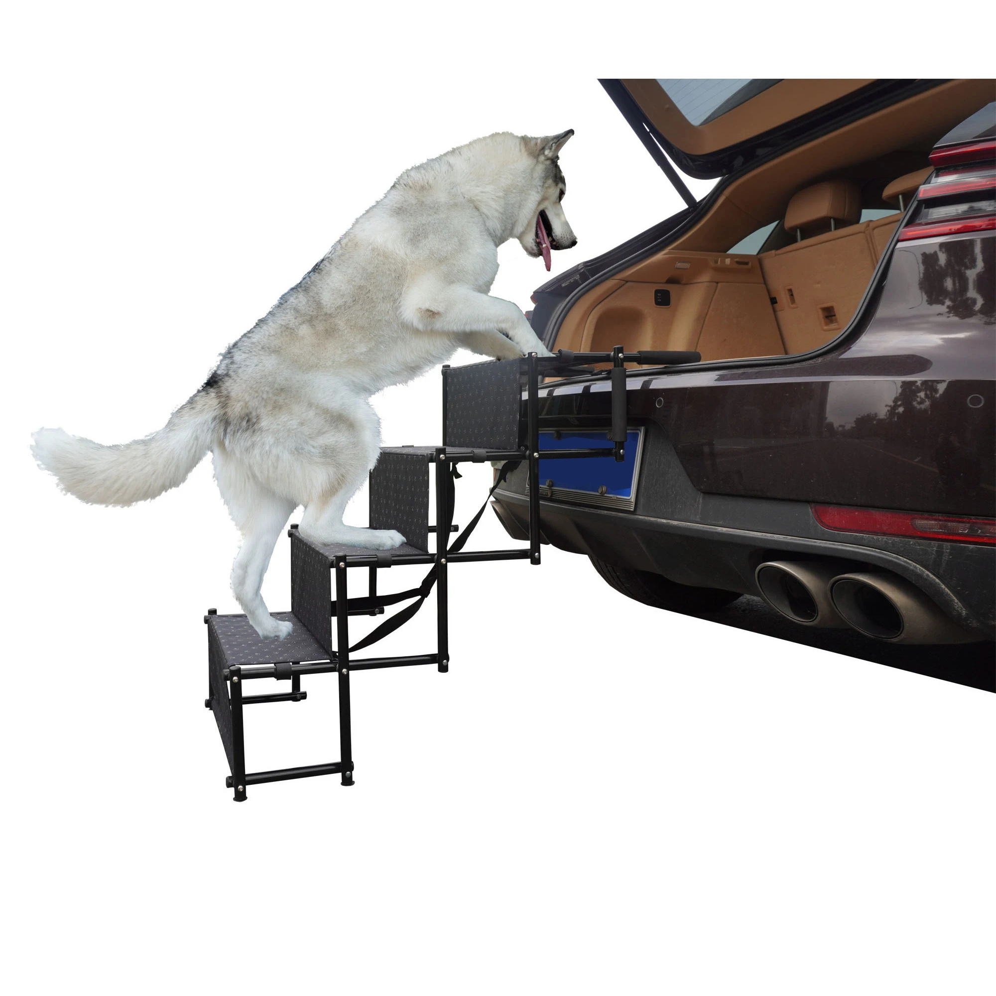Lightweight 4 Steps Portable Auto Large Dog And Cat Ladder For Cars