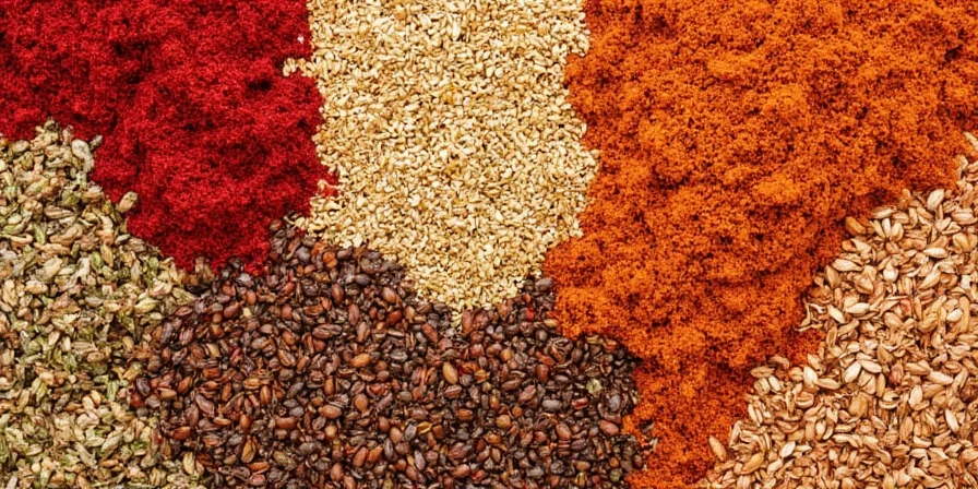 Fresh herbs and spices served alongside dishes