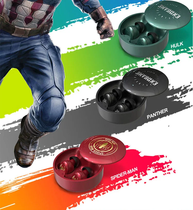 Marvel Certified Avenger Iron Man Earphones Bluetooth Earbuds Wireless TWS Blitzwolf Headphone - ANKUX.COM