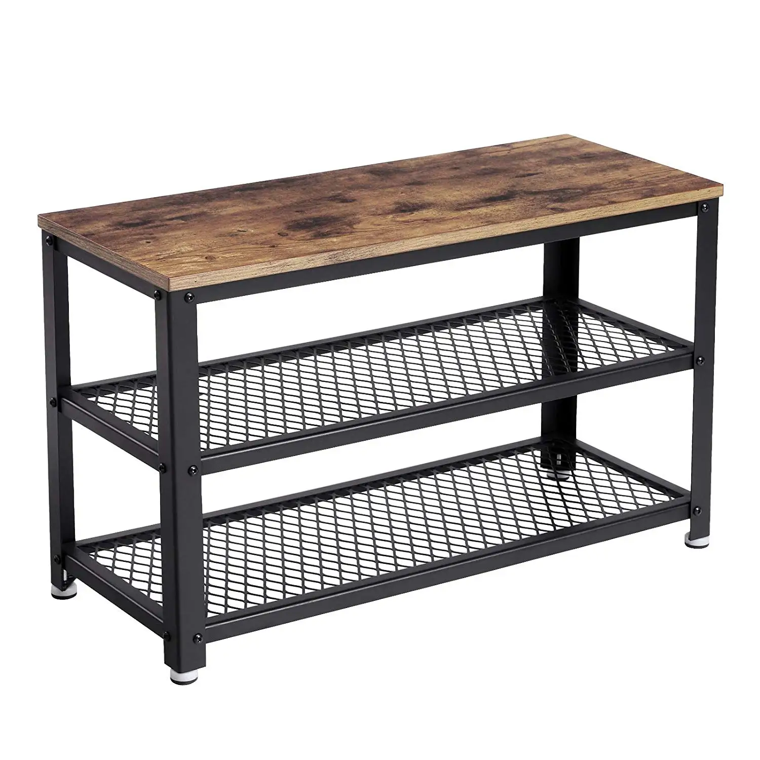 Vasagle 3 Tier Industrial Storage Shelf With Seat Rustic Brow Wooden Shelf Metal Frame Shoe Bench Rack For Entryway Living Room Buy Rak Sepatu Bangku Rak Sepatu Desain Untuk Rumah Rak Sepatu Dengan Cover