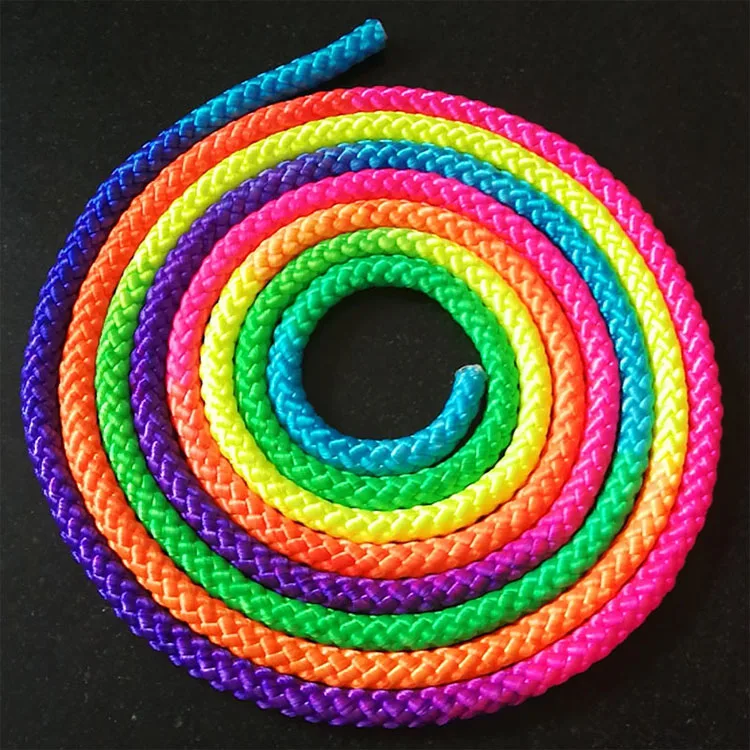 

Wholesale colorful standard nylon GYM rope flow rope rhythmic gymnastics dance rope