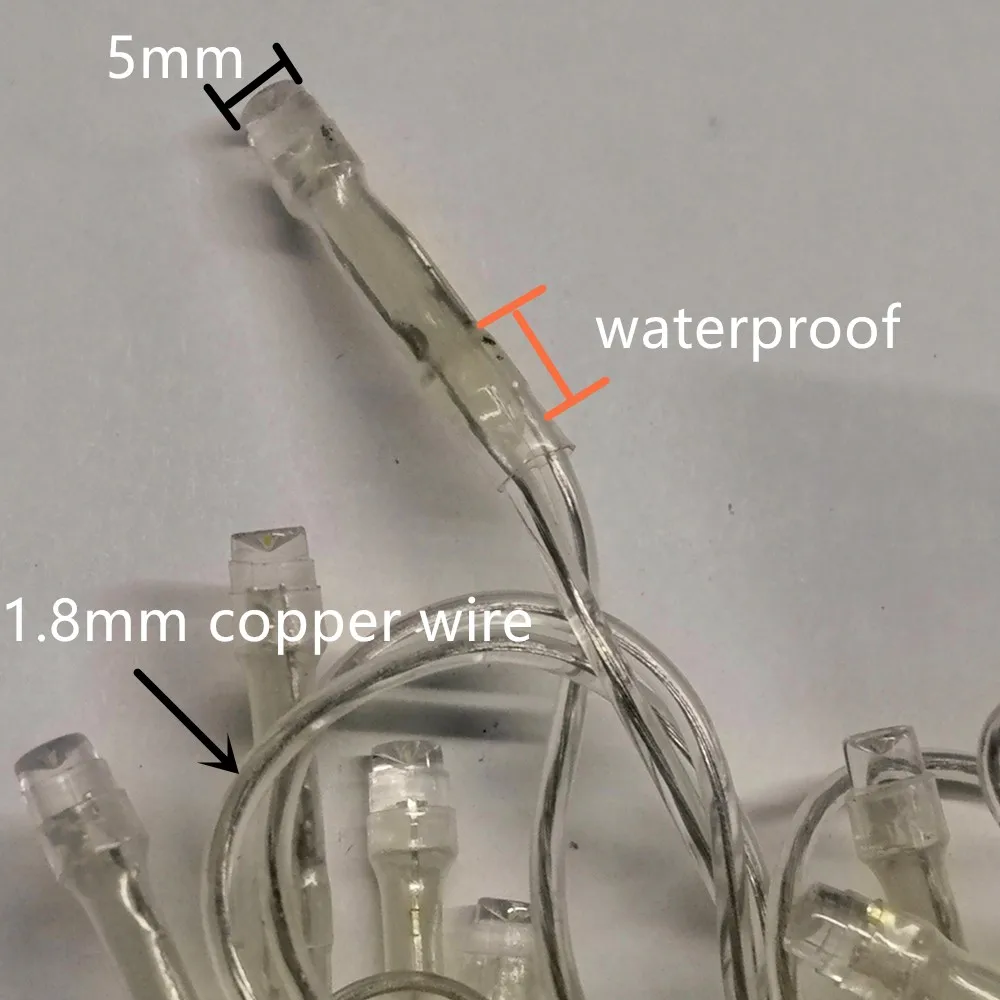 Holiday Connect 50m Male And Female Plug String Outdoor Waterploof Holiday Decoration Led 10m