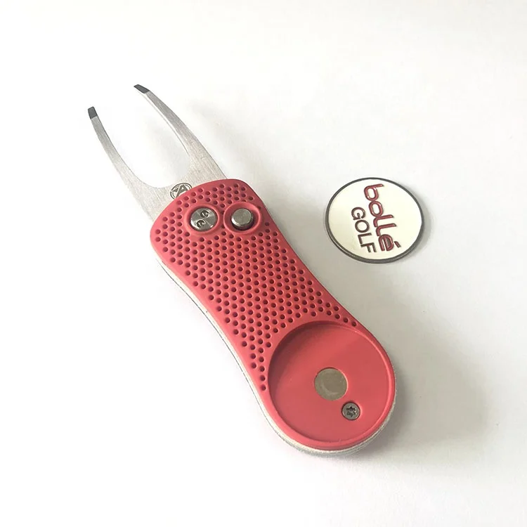 

High Quality Golf Divot Tool And Ball Markers Wholesale Custom Golf Divot Tool Pitch Fork Golf, Customized