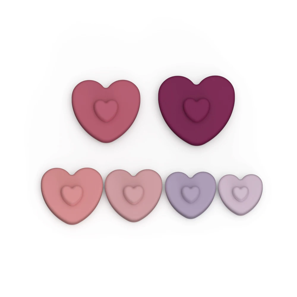 
Hot Sale manufacturers educational silicone stacked heart-shaped can be customize color and Logo toys 