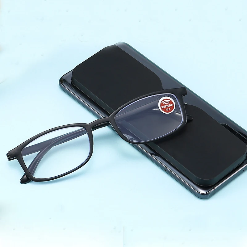 Ultra Thin Paste Phone Reading Glasses For Women Men Blue Light Blocking Computer Readers With Case