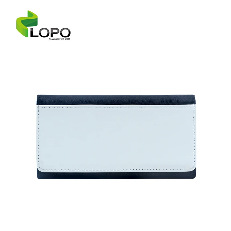 

2021 Fashion European Style Wholesale PU leather case Lady Wallet Purse for sublimation, Pink/dark blue/black