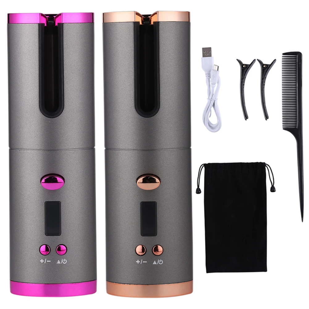 

Portable Cordless Automatic Hair Curling Iron Hair Curler USB Rechargeable