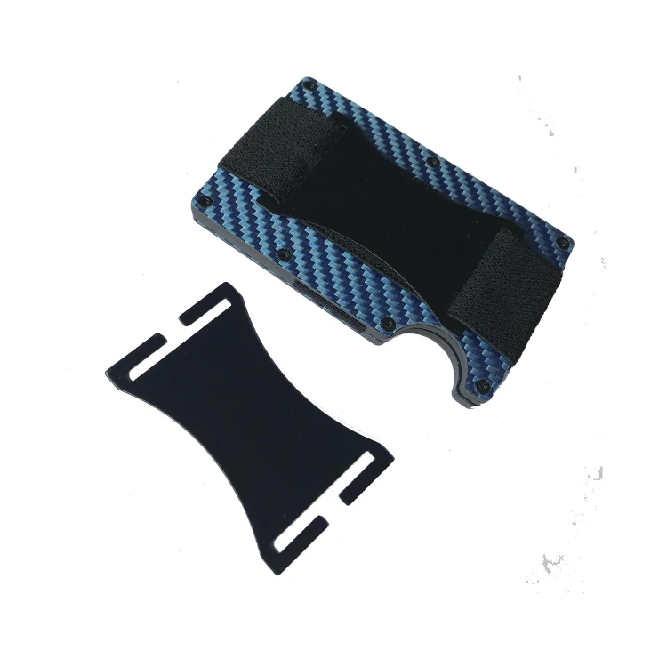 Ультратонкий металлический кошелек / RFID-держатель для кредитных карт / Тонкий чехол из углеродного волокна для дорожных и рабочих кошельков & держатели