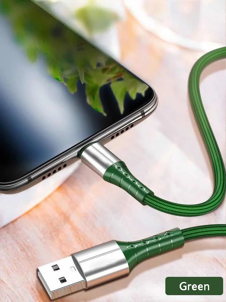 Hot selling zinc alloy nylon braided fast charging cable nylon data cable for Android Phone - ANKUX.COM