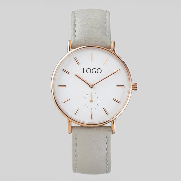 

Minimalist Custom Your Logo Watches Classic Watches Men Women Gold Vegan Leather Quartz OEM Wrist Watches