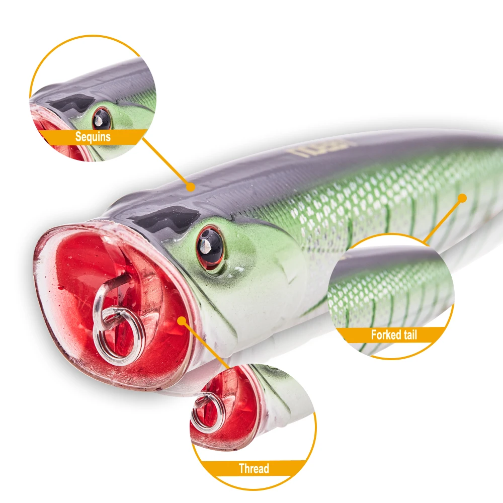 

Popper fishing bait Hard Plastic popper Fishing Lure Topwater Pesca