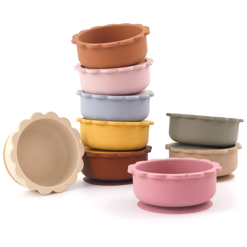 

Top-ranking Suppliers BPA-Free Silicone Food Tableware Bowl Customized Logo Baby Lion Shape Silicone Bowl, Customized color