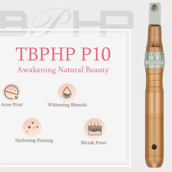 

TBPHP P10 Hot Sale 0.1-2MM Needles Derma Pen Professional Micro Needle For Replacement Factory Price, Silver gold black pink