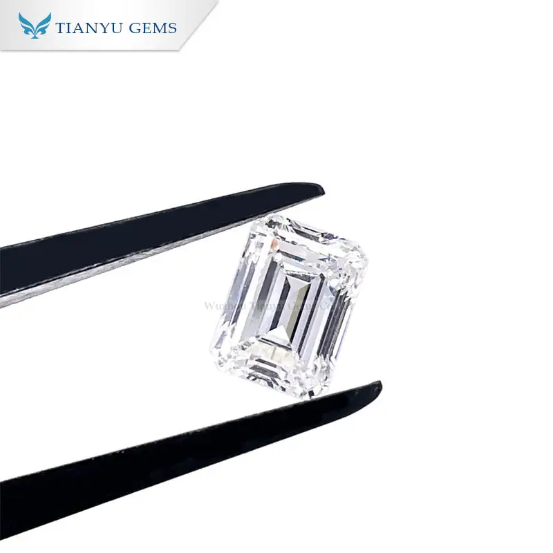 

Tianyu gems 1.57ct F VS2 Emerald cut created diamond cvd with IGI certificate for women engagement ring
