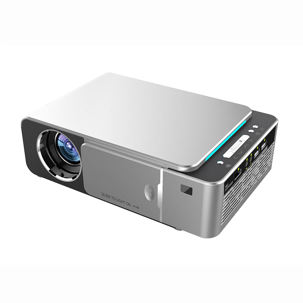 

Excel Digital Wholesale LCD 3500 Lumens 170 inch 1280*720 Resolution 3D Micro Short Throw Led Mini Projector 4k T6, Silver or red