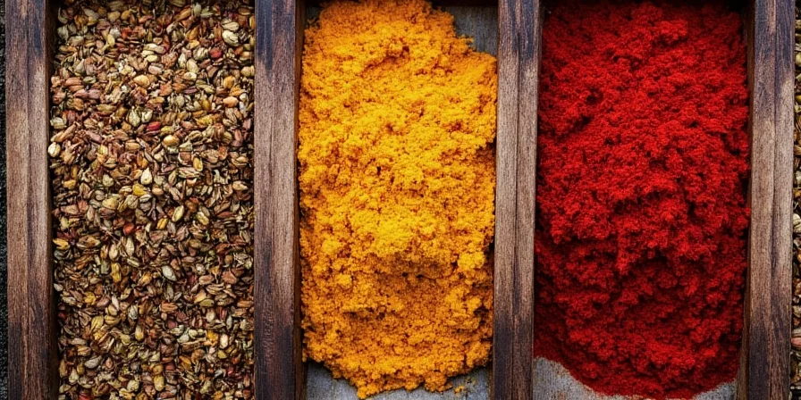 Spice rack with various M-spices