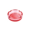 Wholesale Round Pink 4 Holes Smoke Ashtray Colored Glass Cigar Ashtray for Tableware