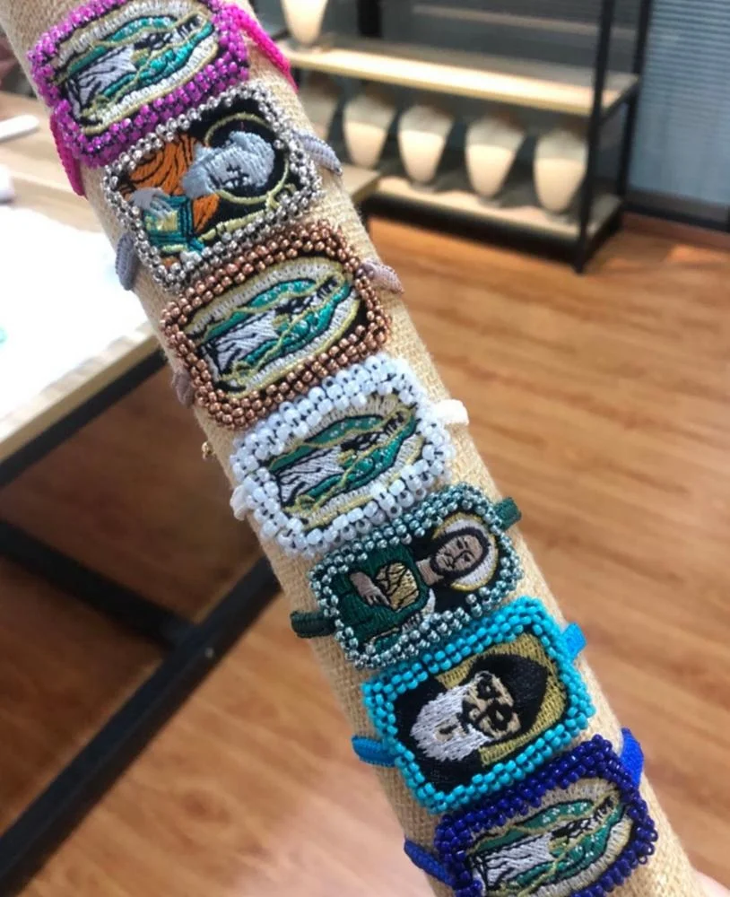 

Religious New Fashion Multicolor Charm wholesale Adjustable Virgin Mary Shape Bead Embroidered Religious Bracelet, Picture