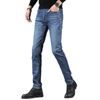 

2020 Fashion Mens Scratched Tapered Denim Jeans Comfort Stretch Blue Jeans Men Slim Denim Pencil Pants