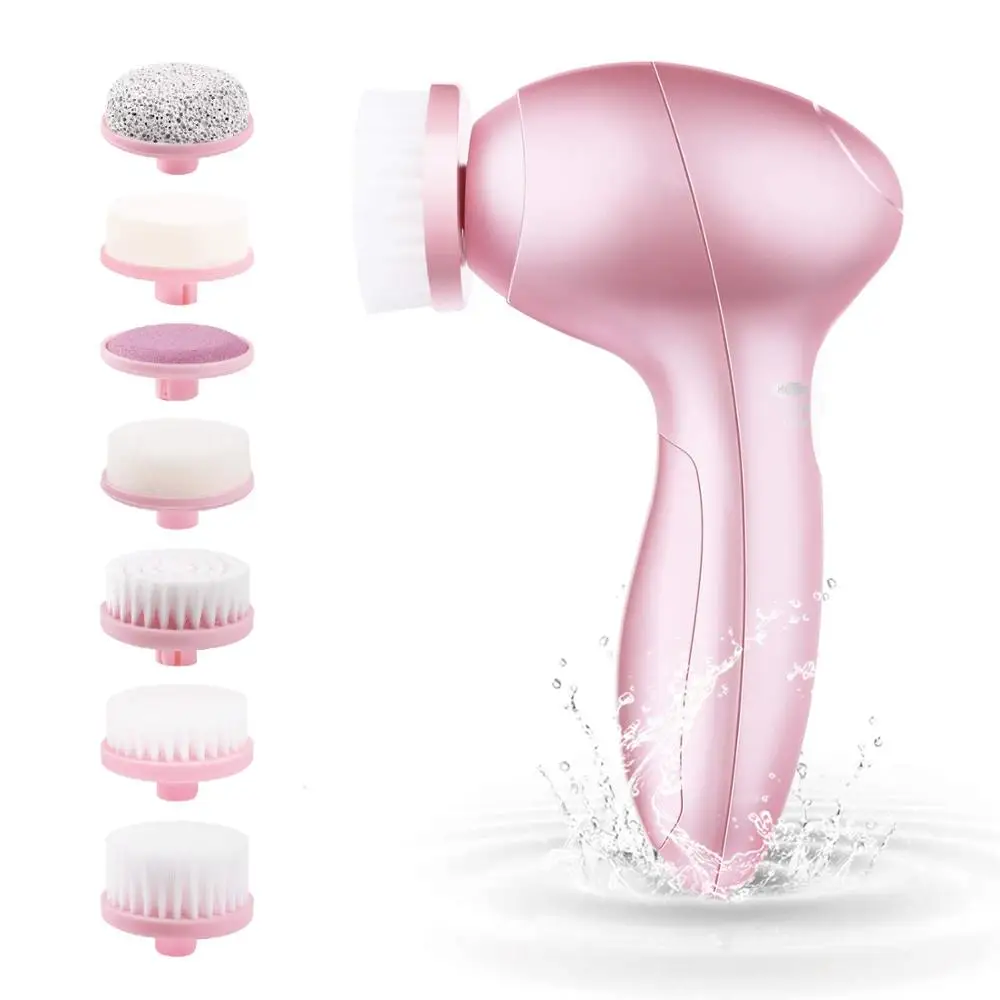 

skin rotation facial brush, deep cleaning, gentle exfoliating, black head removal, White,pink,blue,yellow,red