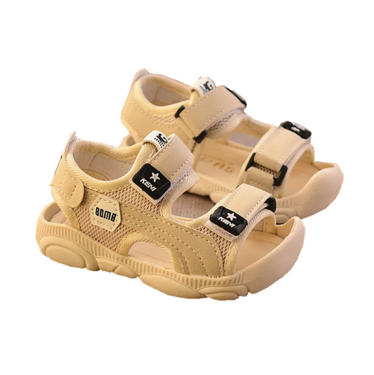 

Summer 2021 new beach shoes with soft soles for children, Blue, red, khaki