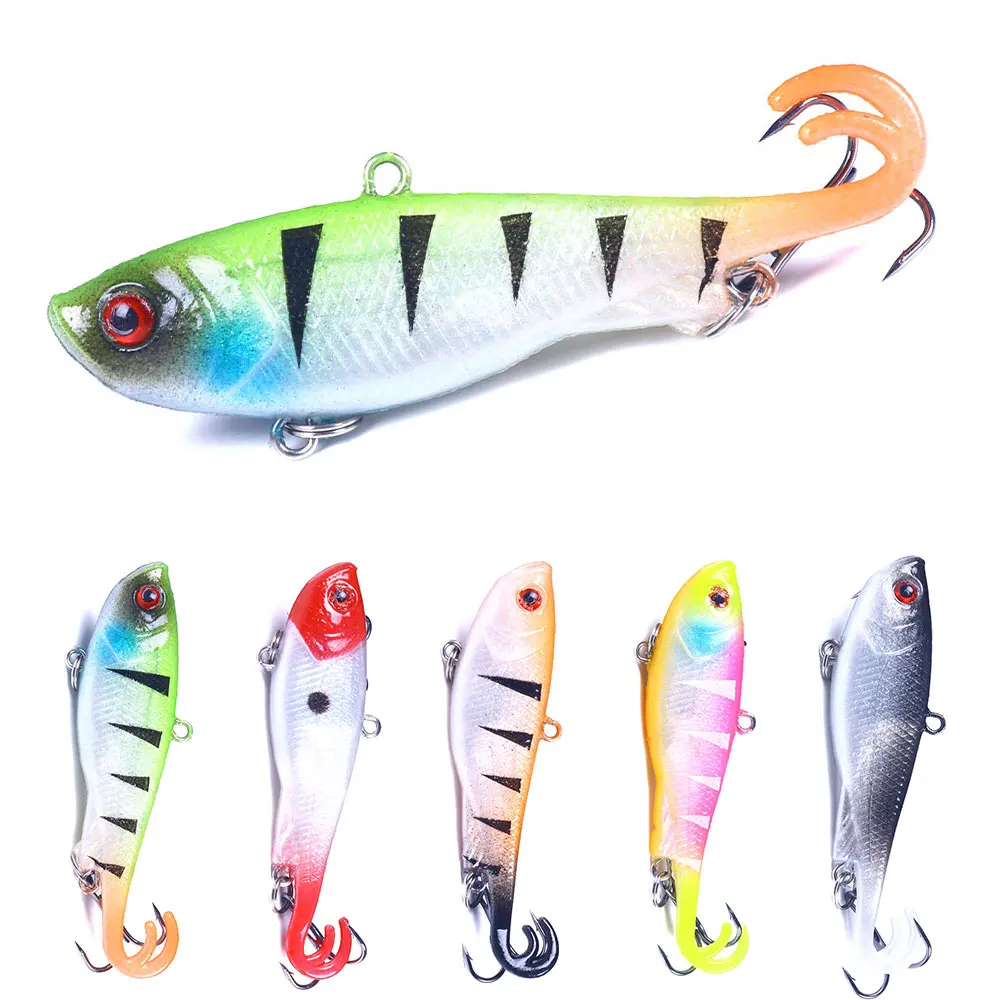 

Wholesale 7cm/12g Lifelike Japanese Soft Plastic Fishing Lures Soft vibe lure, 5 colors avaiable