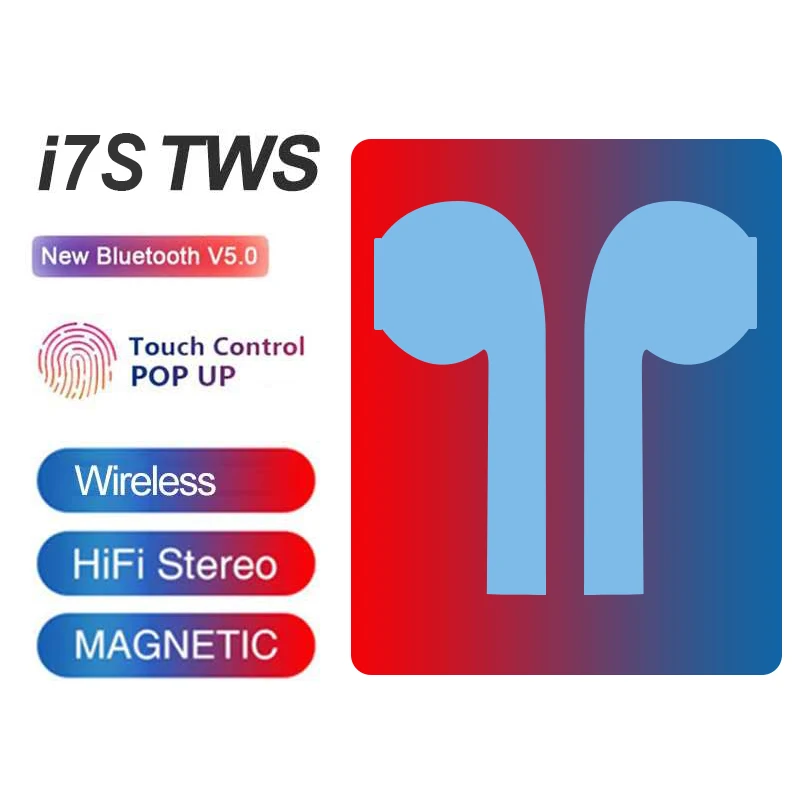 

DF 2020 Newest TWS i7s Wireless Stereo Fone Noise Cancelling Headset Buy Headphone Mini Tws Earbuds Ecouteur Earphone, White