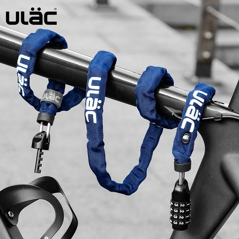 

ULAC Cycling Bike Password Lock MTB Road Bike Chain Anti-theft Lock Ultra-light Portable Lock Bicycle Safety Stable Accessories