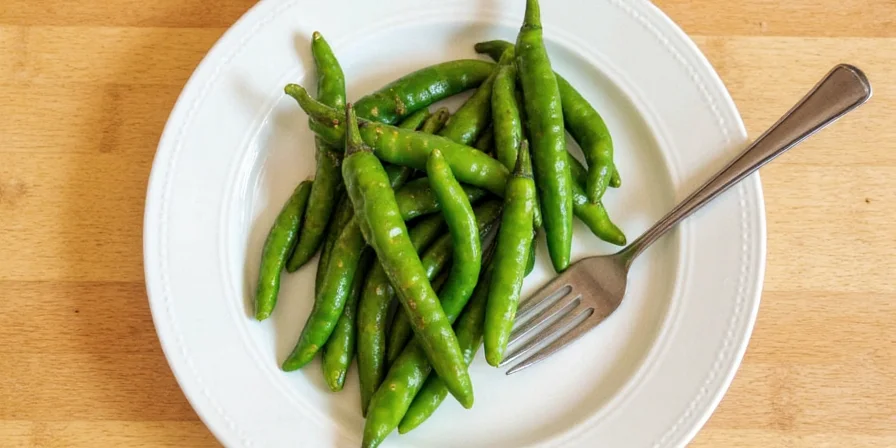 Grilled vegetables seasoned with green chili