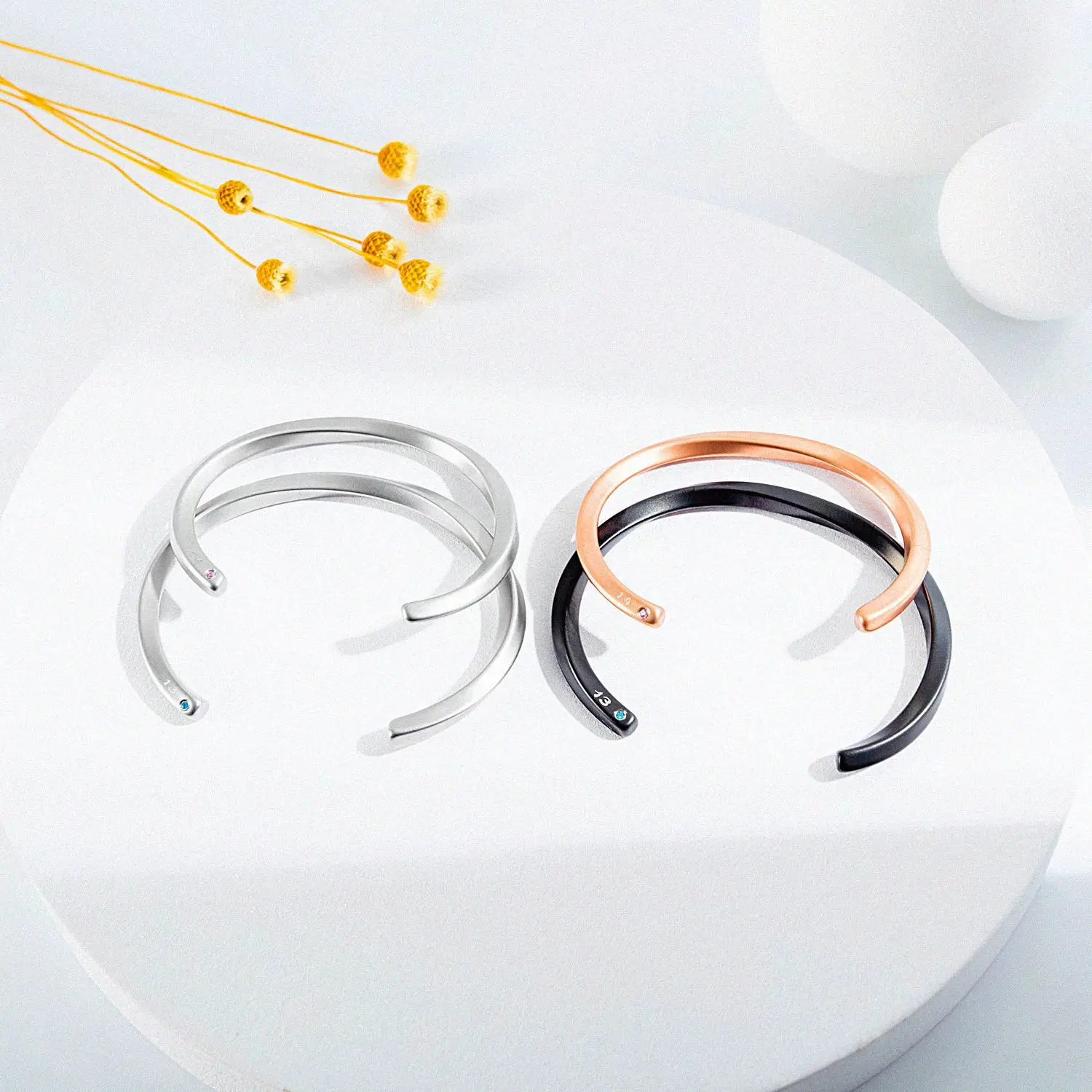 

Jessy Dropshipping Party Jewelry Designer Charm Bracelet Wholesale Stainless Steel Statment Couple Bracelets for Women, Rose gold