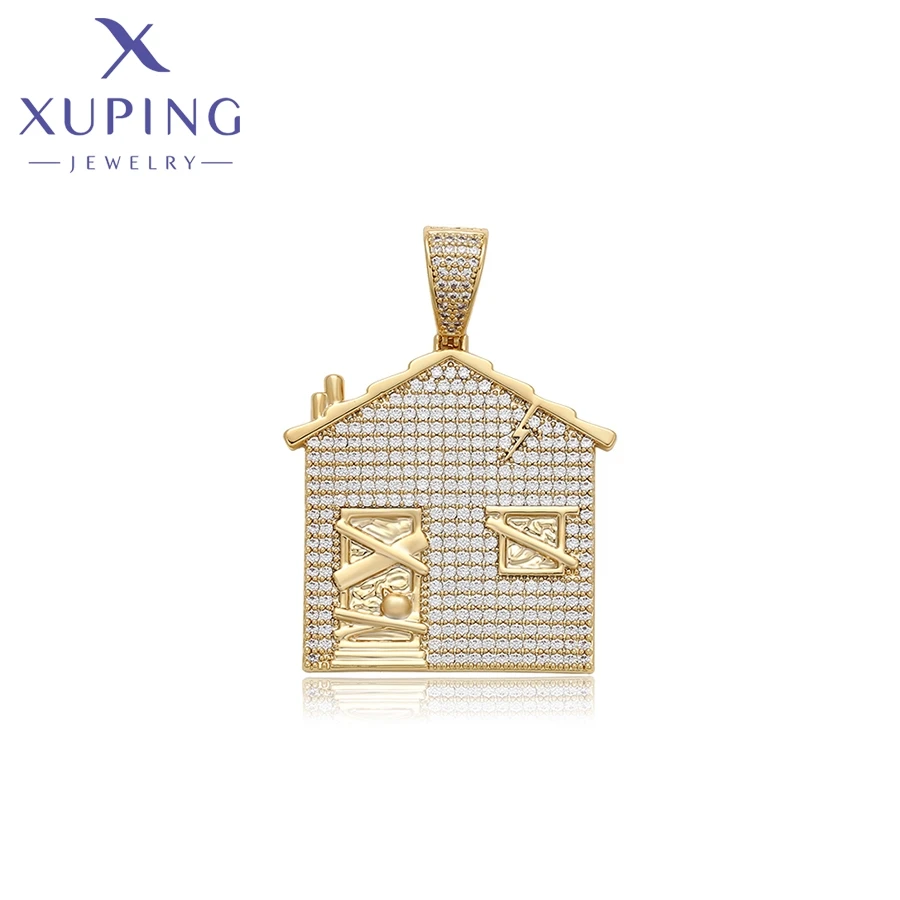 

X000646631 xuping jewelry 14K Gold New Fashion Design House Pendant Luxury Elegant Unisex Zircon Pendant