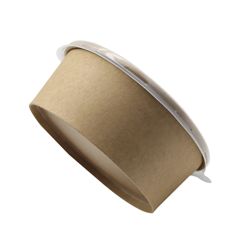 
Biodegradable eco friendly natural color kraft salad paper bowl 