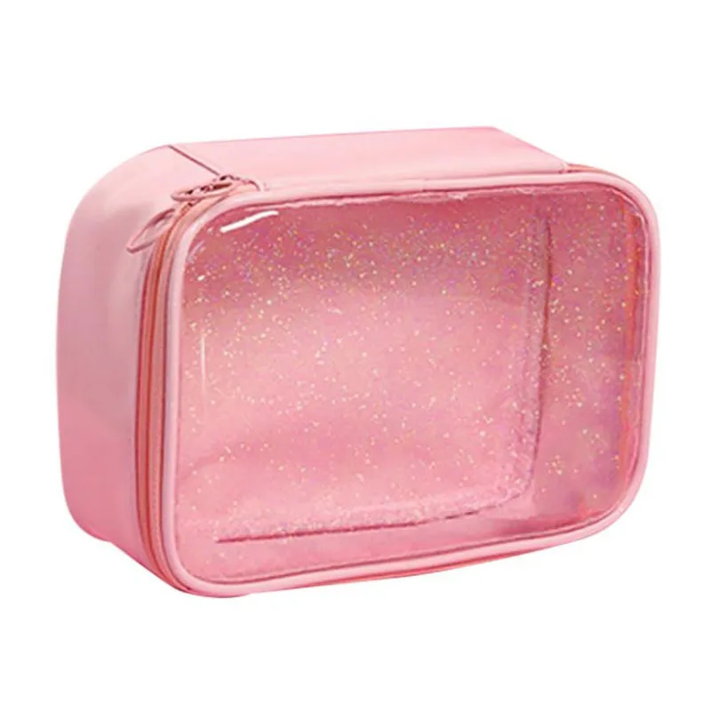 

Wholesale Pink Makeup Bags PVC Clear Cosmetic Skincare Product Bag Makeup Bag