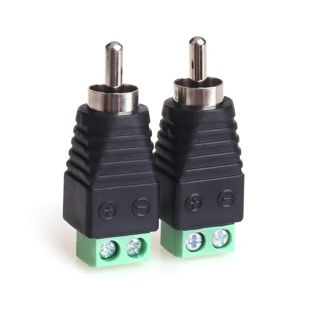 

Free Shipping BNC JR-R59 Male RCA plug with audio to terminal block for cctv system for CCTV Security Camera