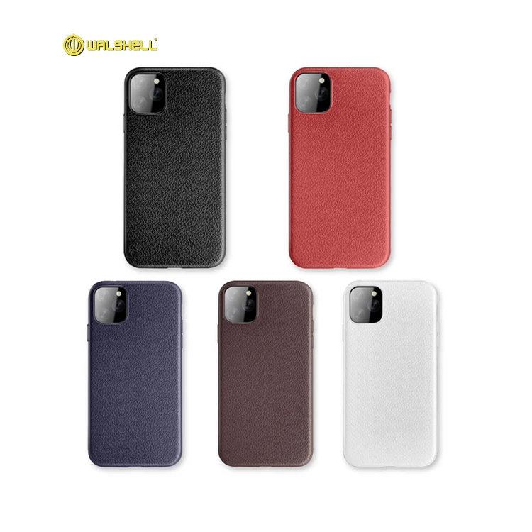 

New arrival tpu and pu phone case for iphone 11, shockproof cell phone case for iPhone 11, Black, brown,red,white,blue