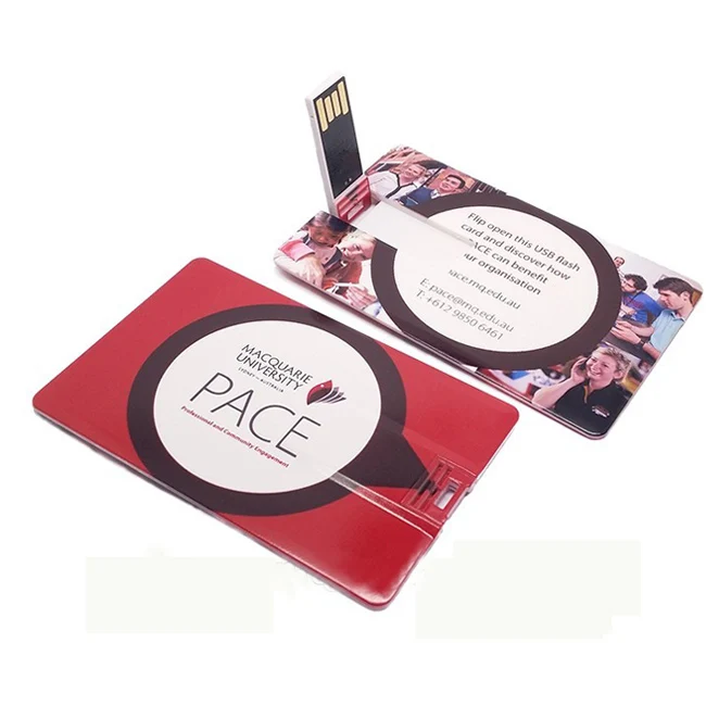 USB 2.0 interface business gift customized logo printing 16GB bank debit card usb flash memory drive - ANKUX.COM