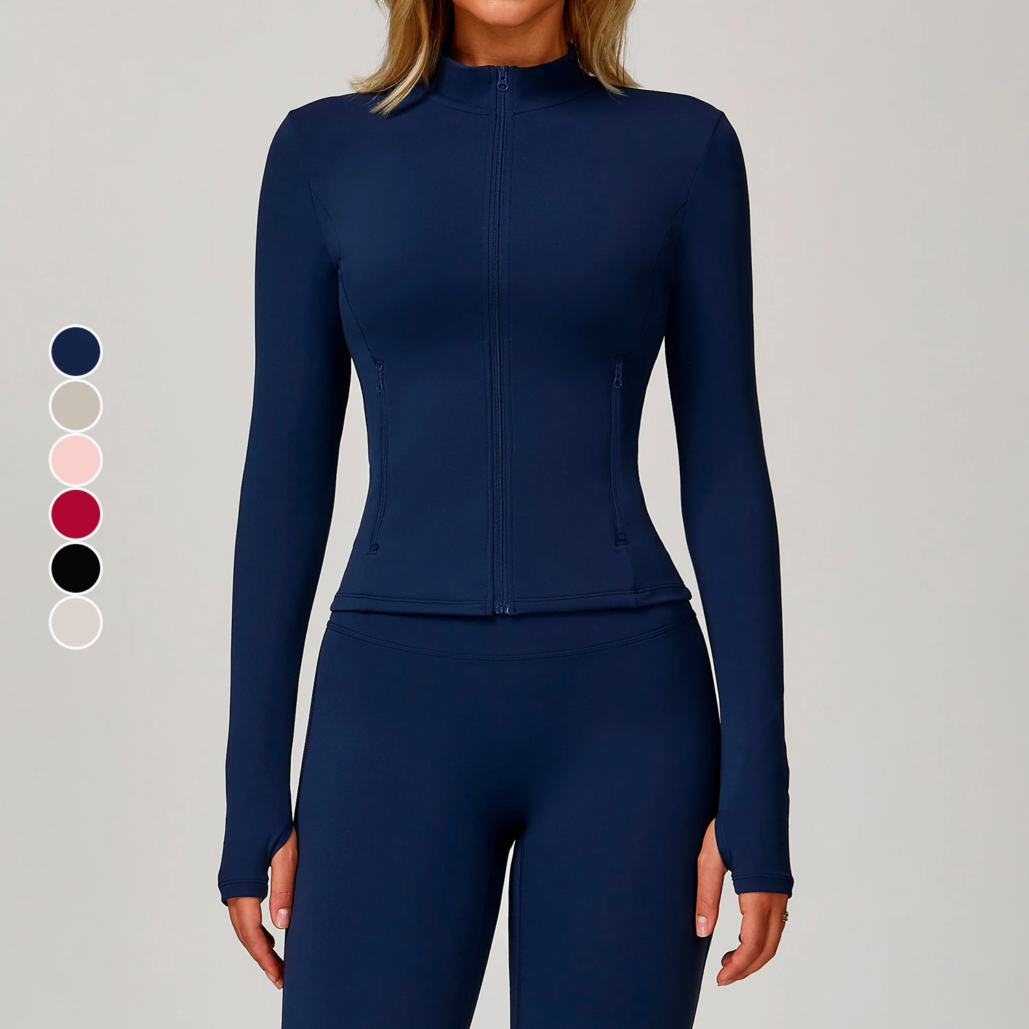 Quick-Dry Yoga Jacket Autumn Winter Outdoor Casual Top for Running Sports Fitness Lightweight Breathable Long
