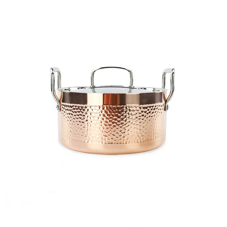 

Axa- New Design Luxury Hot Sale Soup & Stock Pots Induction Bottom Tri Ply Copper Cooking Non Stick Cookware Set, Copper or customized