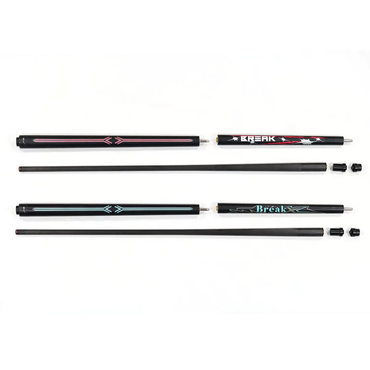 Hot Sell 58Inches Unilock Carbon Fiber 3-PC Billiard Punch Jump Break Cue for Sale