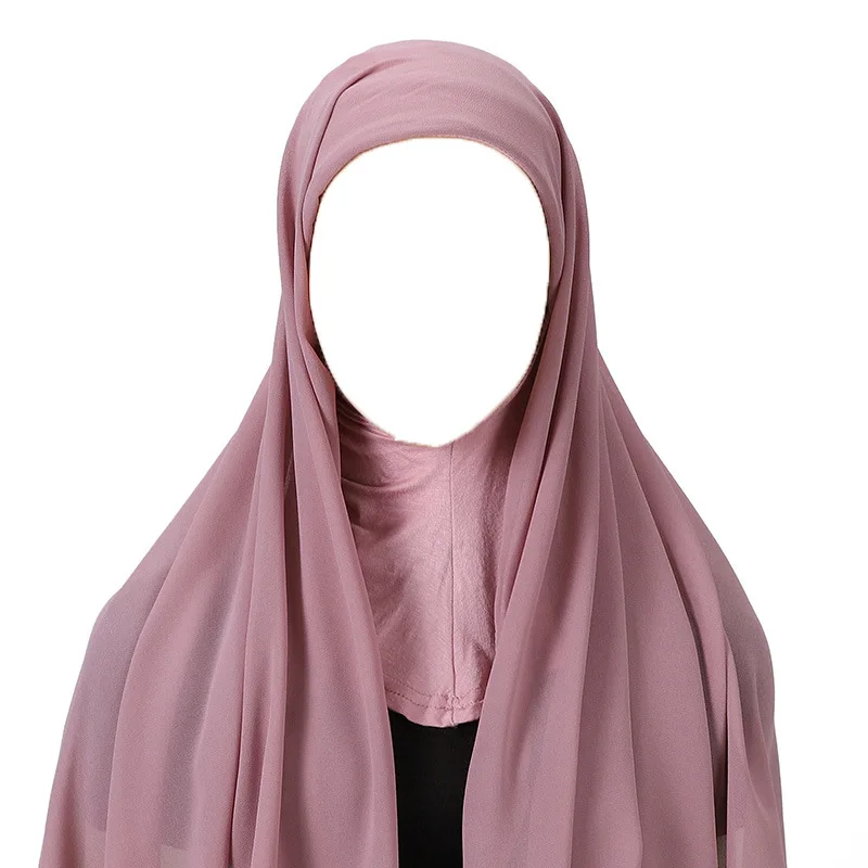 

High Quality Muslim Instant Hijab Scarf Women Plain Ready Easy Wear Hijab For Girls