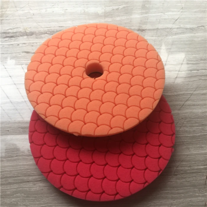 

Factory wholesale car sponge foam polishing foam pad 125 With Pattern, Black blue orange maroon green gray yellow