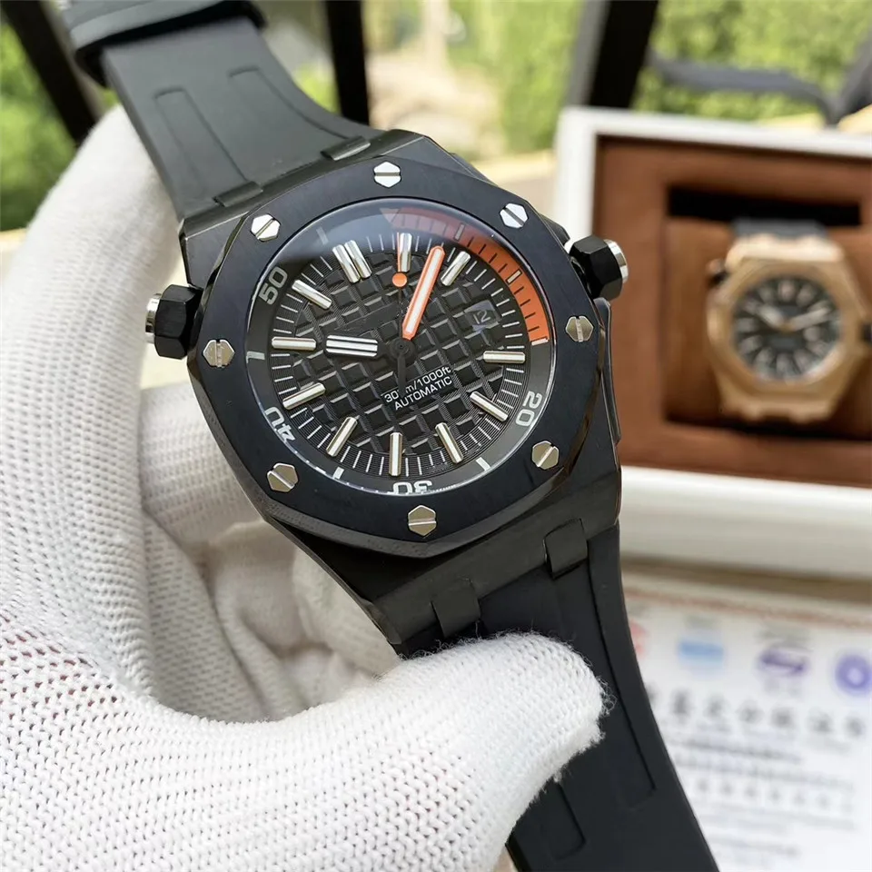 

3A OA carbon fiber case XF factory luxury brand automatic mechanical DIVER sport watch, 6 colors