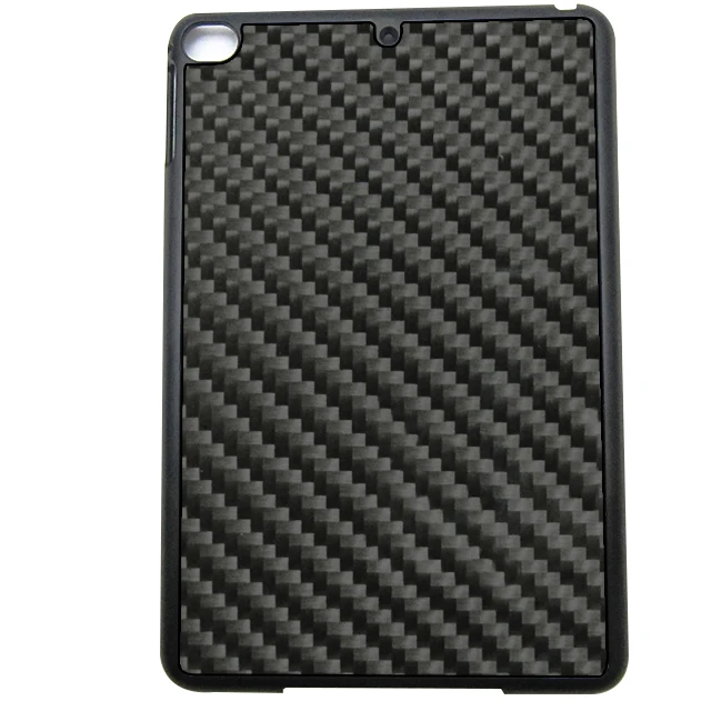 

For iPad mini5 7.9 inch matte pc grooved case with carbon fiber sheet phone case, Black