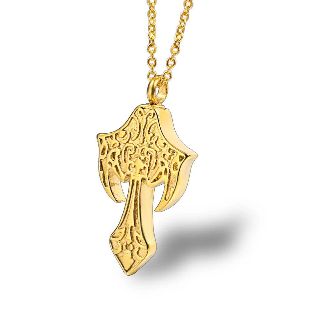 

Commemorative Urn Pet Cremation Ashes Perfume Bottle Jewelry Series Shield Necklace
