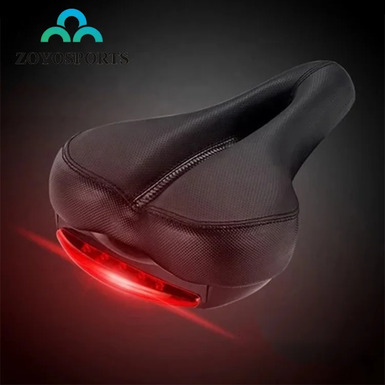 

ZOYOSPORTS Bicycle Saddle with Tail light Hollow Soft Cushion Professional bike Cycling Saddle Comfortable bike seat, Black or as your request